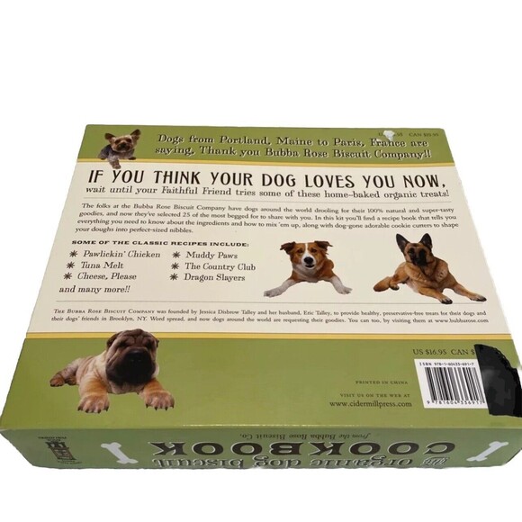 The Organic Dog Biscuit Cookbook Kit Make Homemade Dog Treats NIB Pets Gifts Dog - Picture 2 of 2